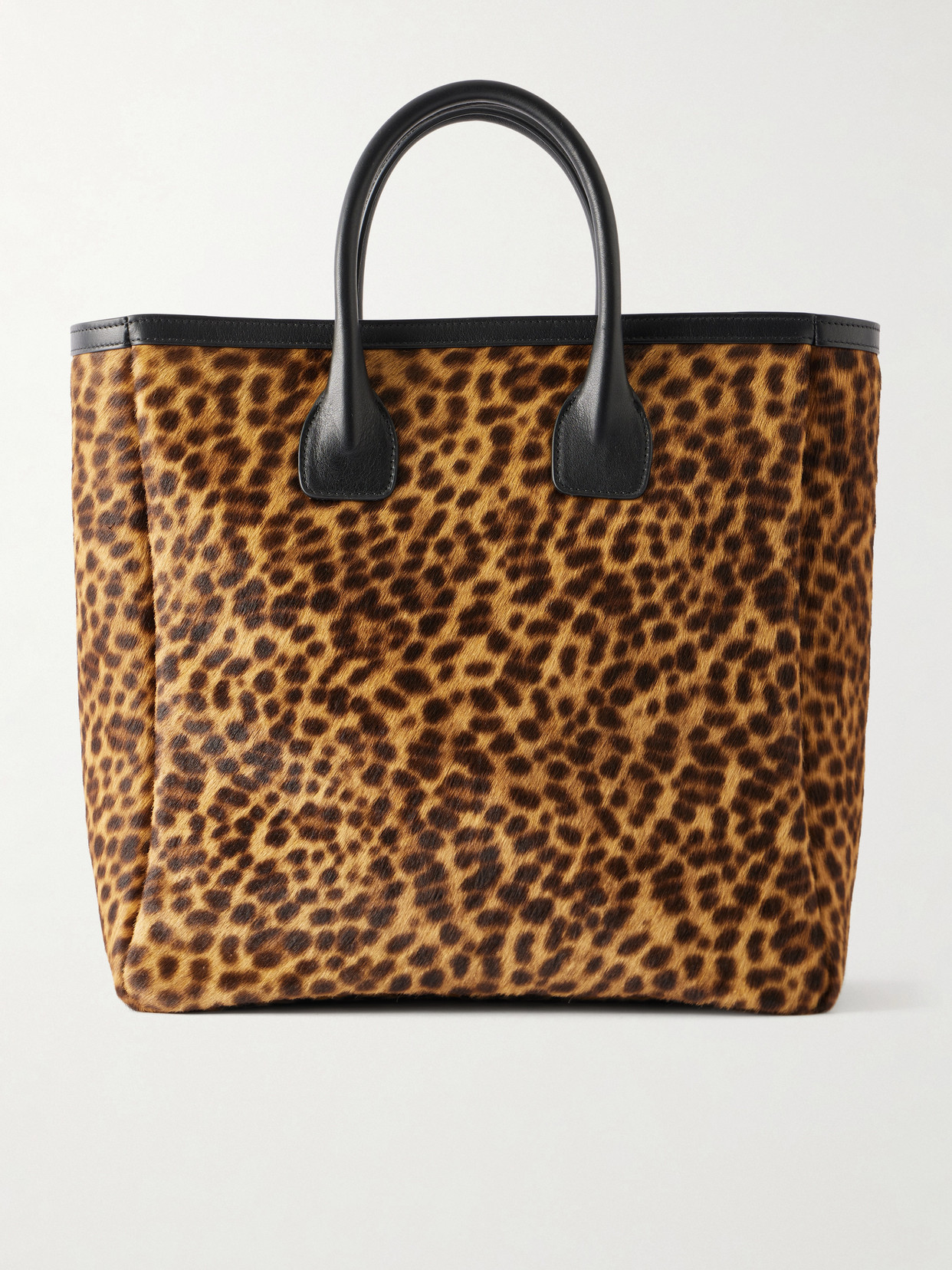 Freddie Leather-trimmed Animal-print Calf Hair Tote