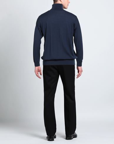 Man Turtleneck Blue Size 38 Wool
