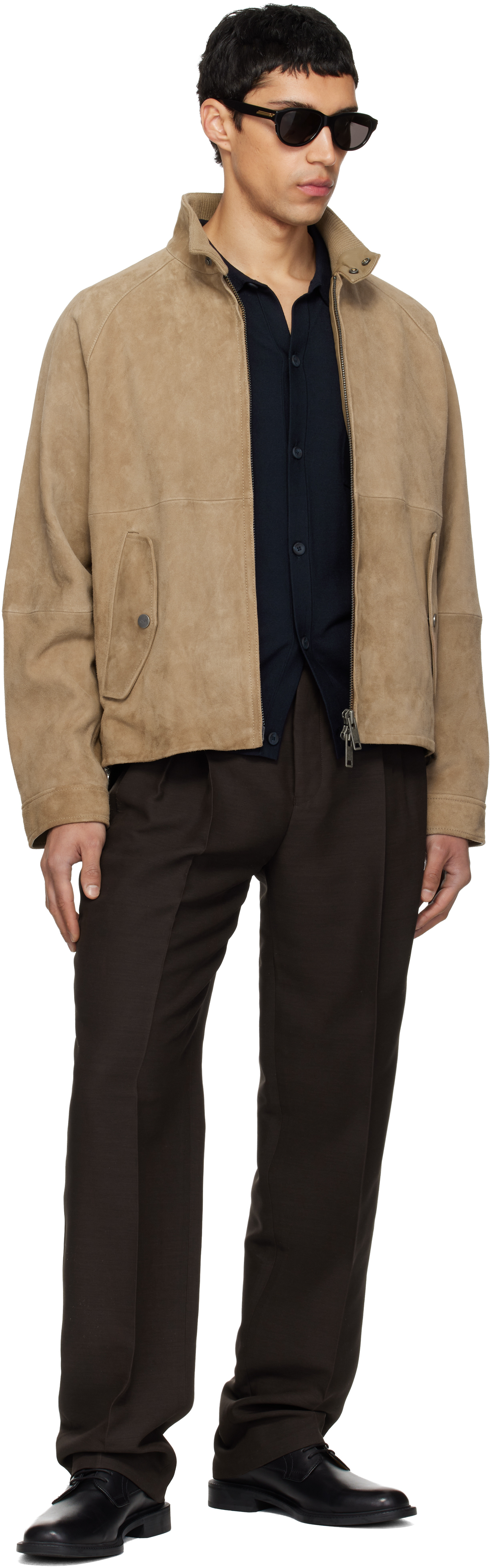 Tan Goatskin Suede Jacket