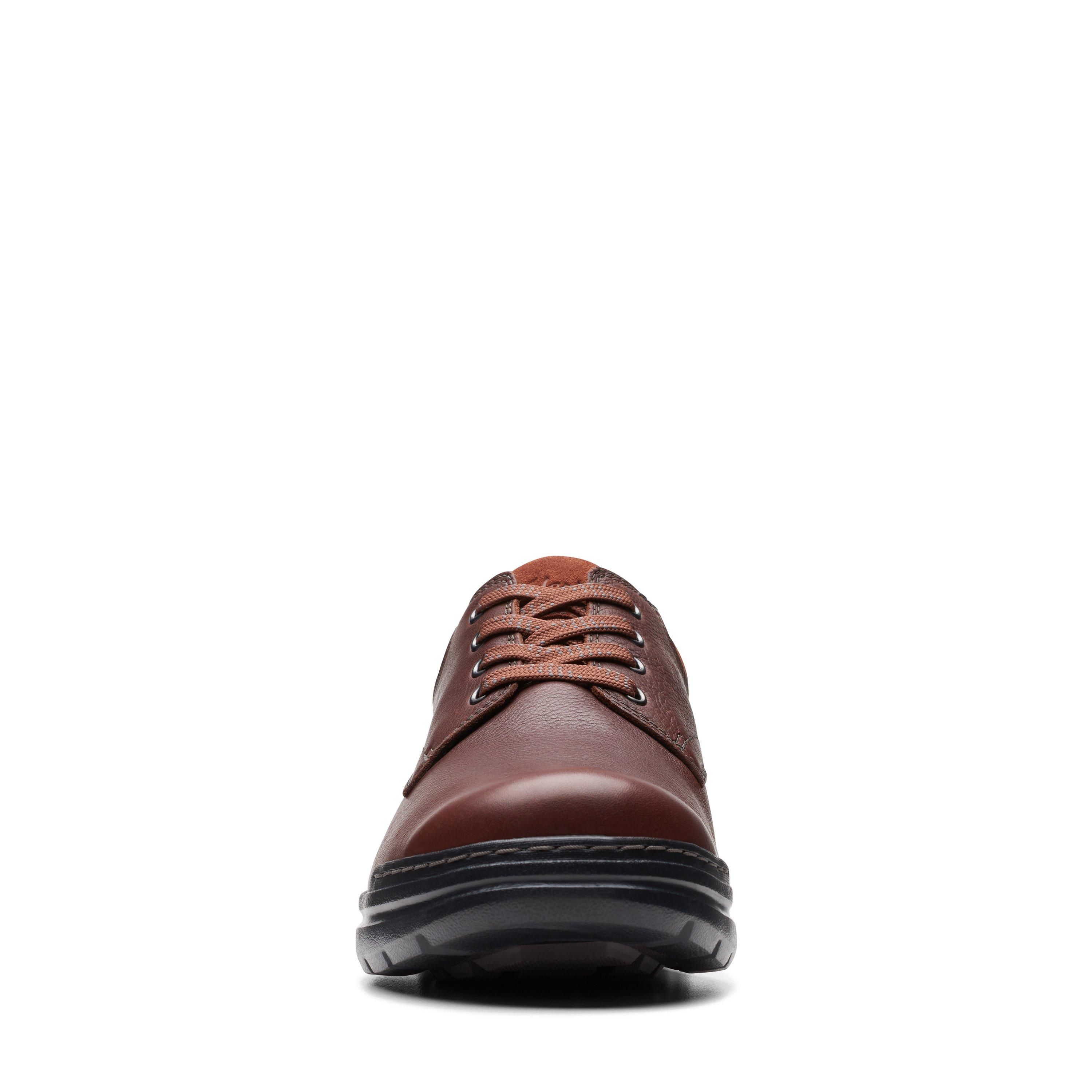 Clarks Rockie Walk Gore-Tex Dark Tan Leather Derby Shoes In Brown