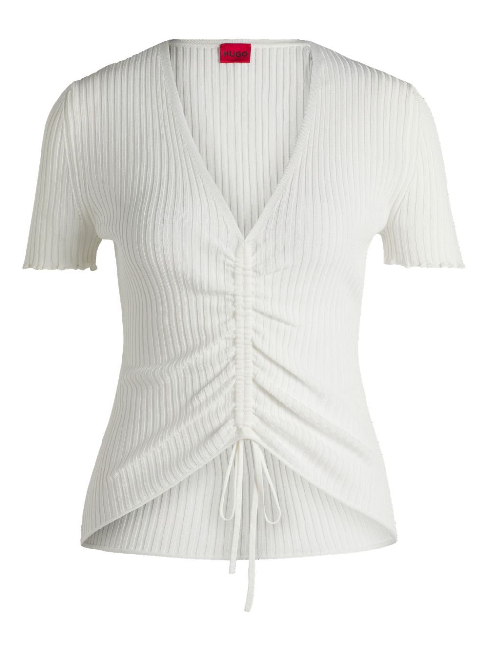 HUGO ribbed-knit T-Shirt - White