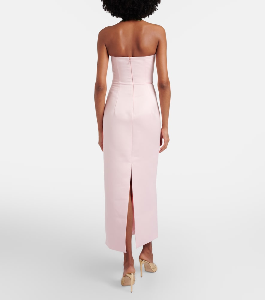 Ava floral-appliqué corset gown
