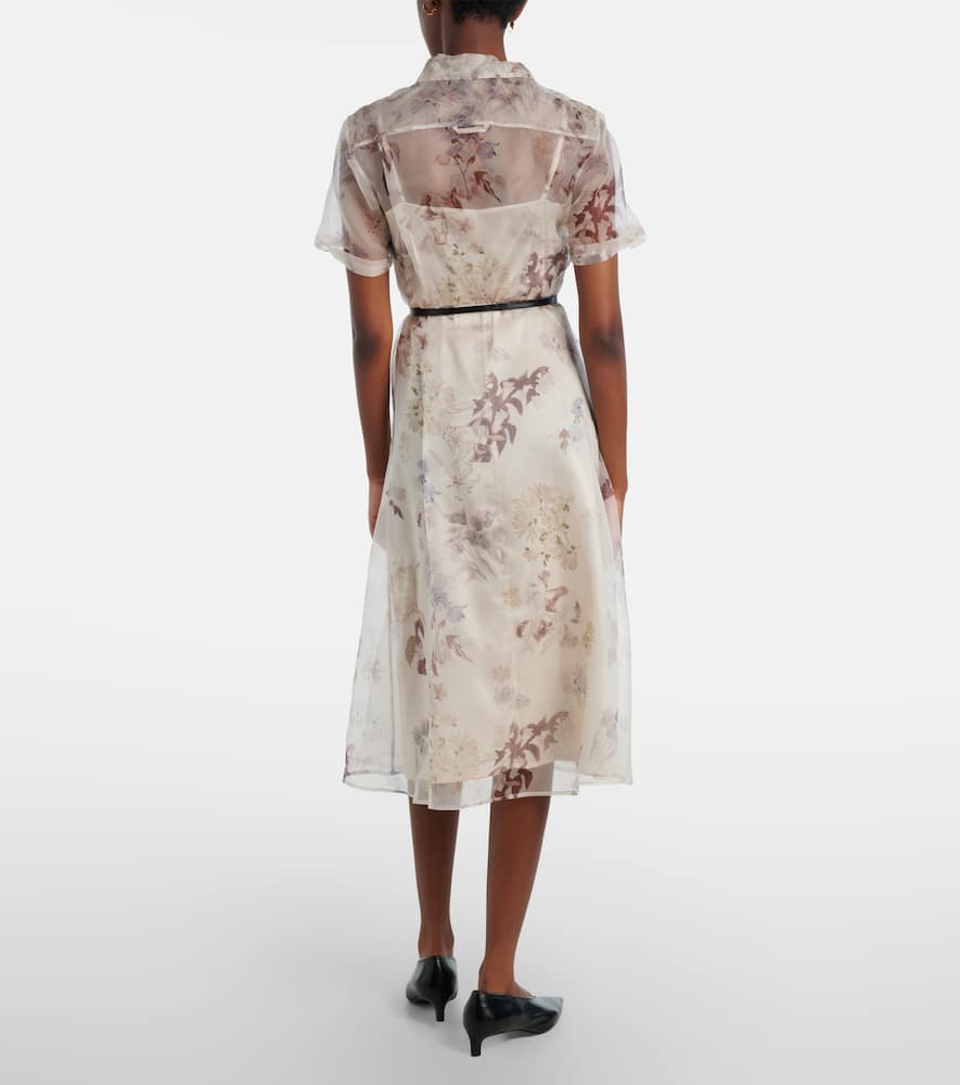 Kiera floral silk midi dress
