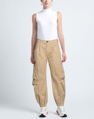 Woman Pants Camel Size 28 Cotton, Elastane