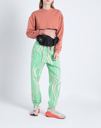 Truecasuals Cropped Sportswear Sweatshirt Woman Shrug Rust