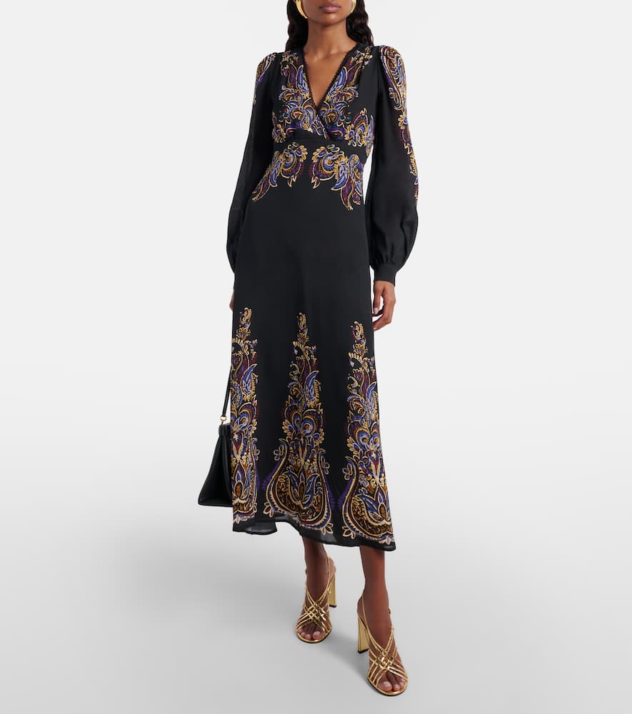 Paisley midi dress