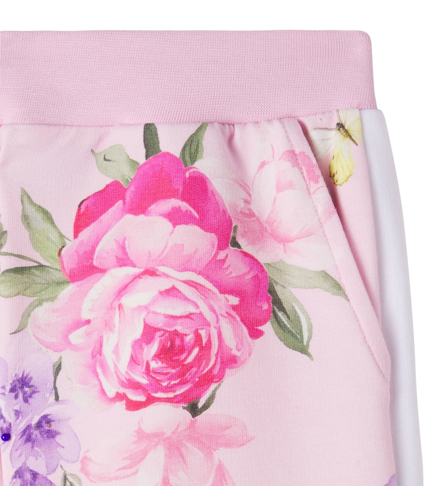 Floral cotton-blend sweatpants