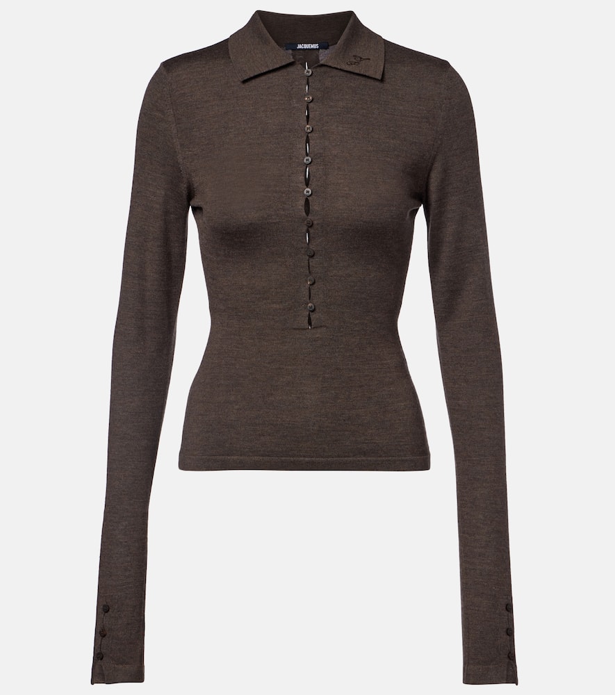 Wool polo shirt
