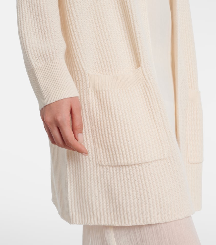 Ribbed-knit cashmere cardigan