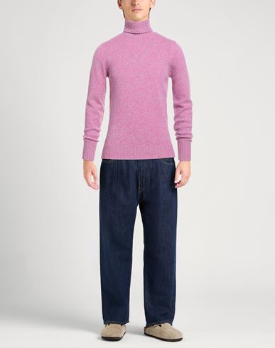 Man Turtleneck Mauve Size 38 Lambswool