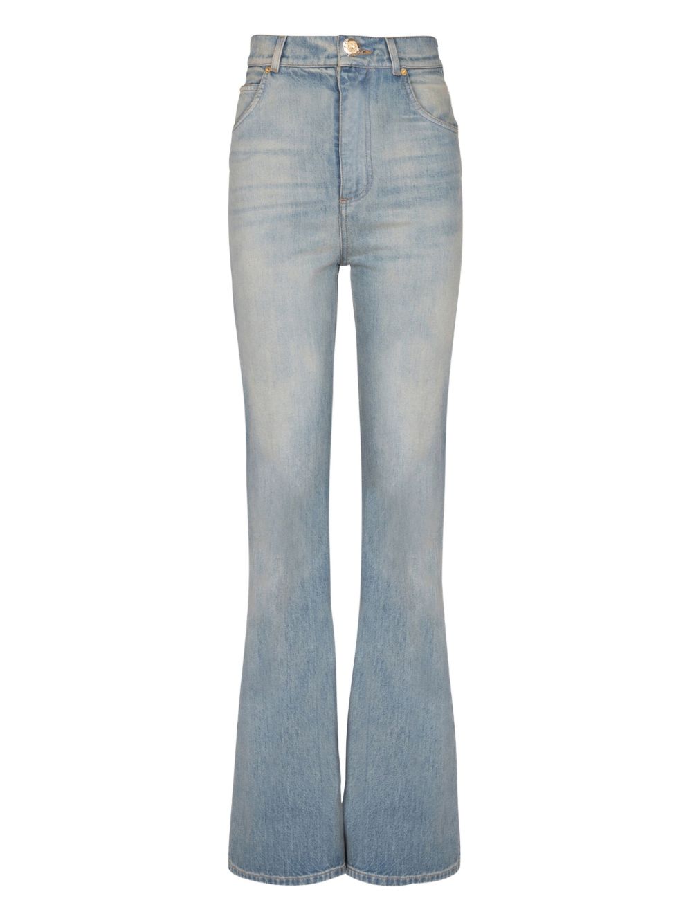 Balmain logo-patch jeans - Blue