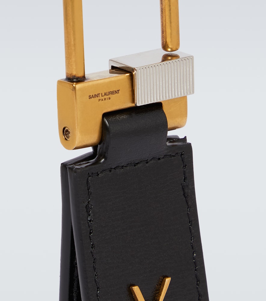 YSL leather keychain