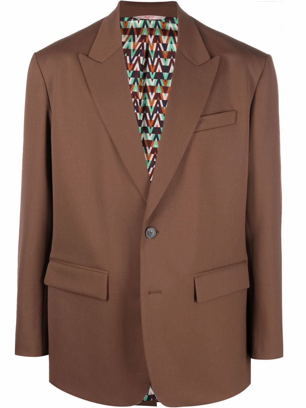 Single-breasted blazer - Brown