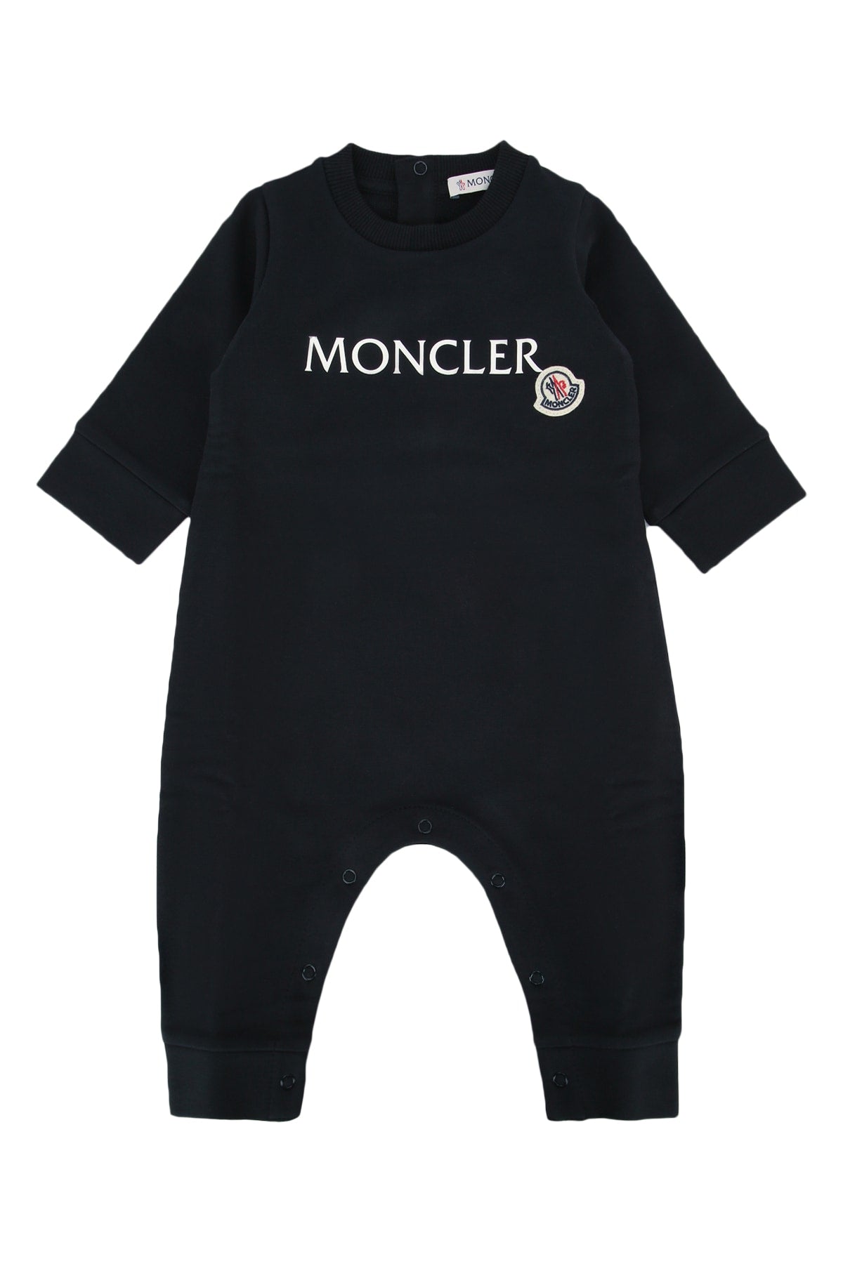 Logo-Embroidered Cotton Romper — Black