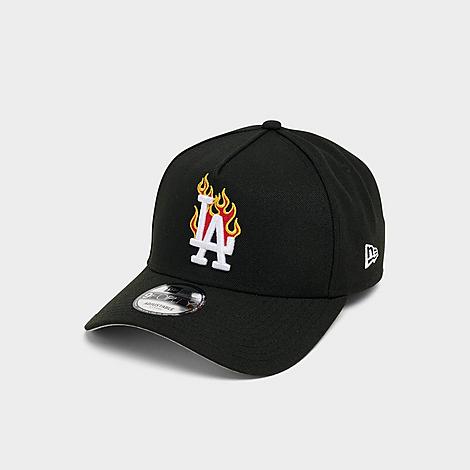 Los Angeles Dodgers MLB 9FORTY A-Frame Flames Snapback Hat in Black/White