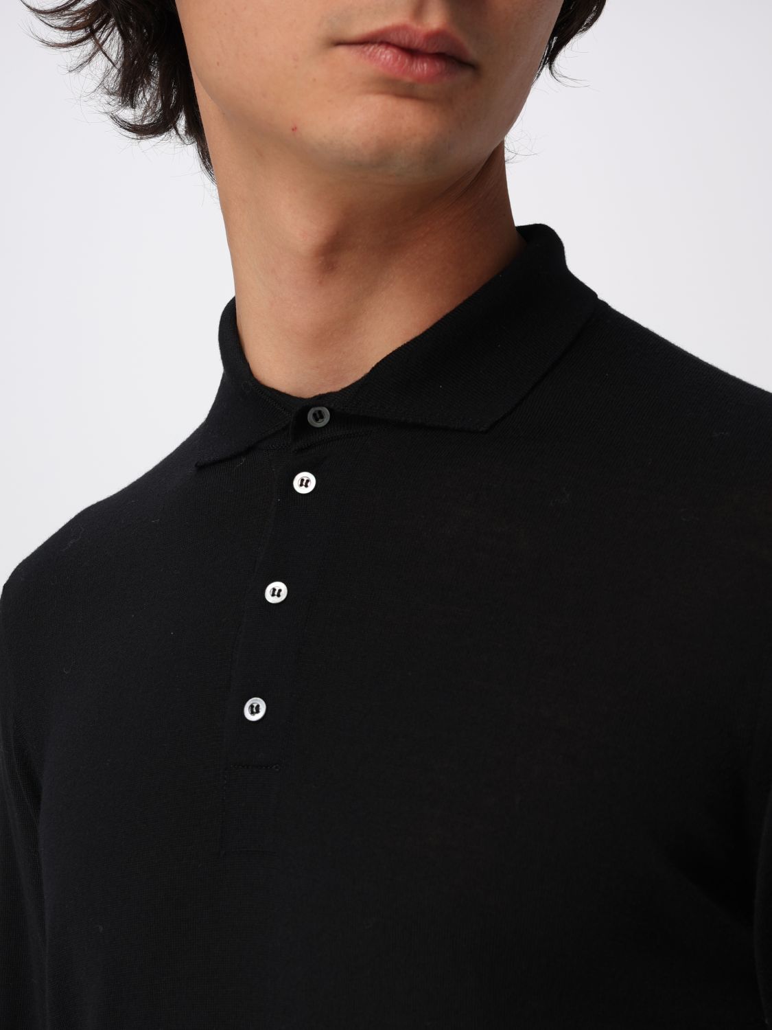 Polo Shirt Men color Black
