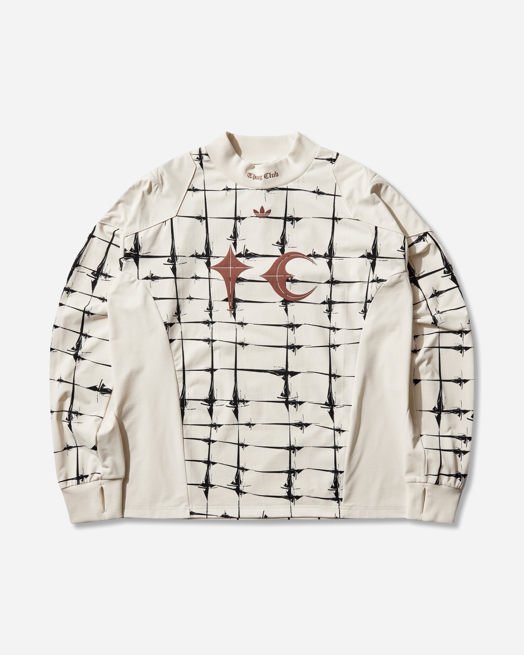 Men's x Thug Club Goalie Long Sleeve Top in Cream White