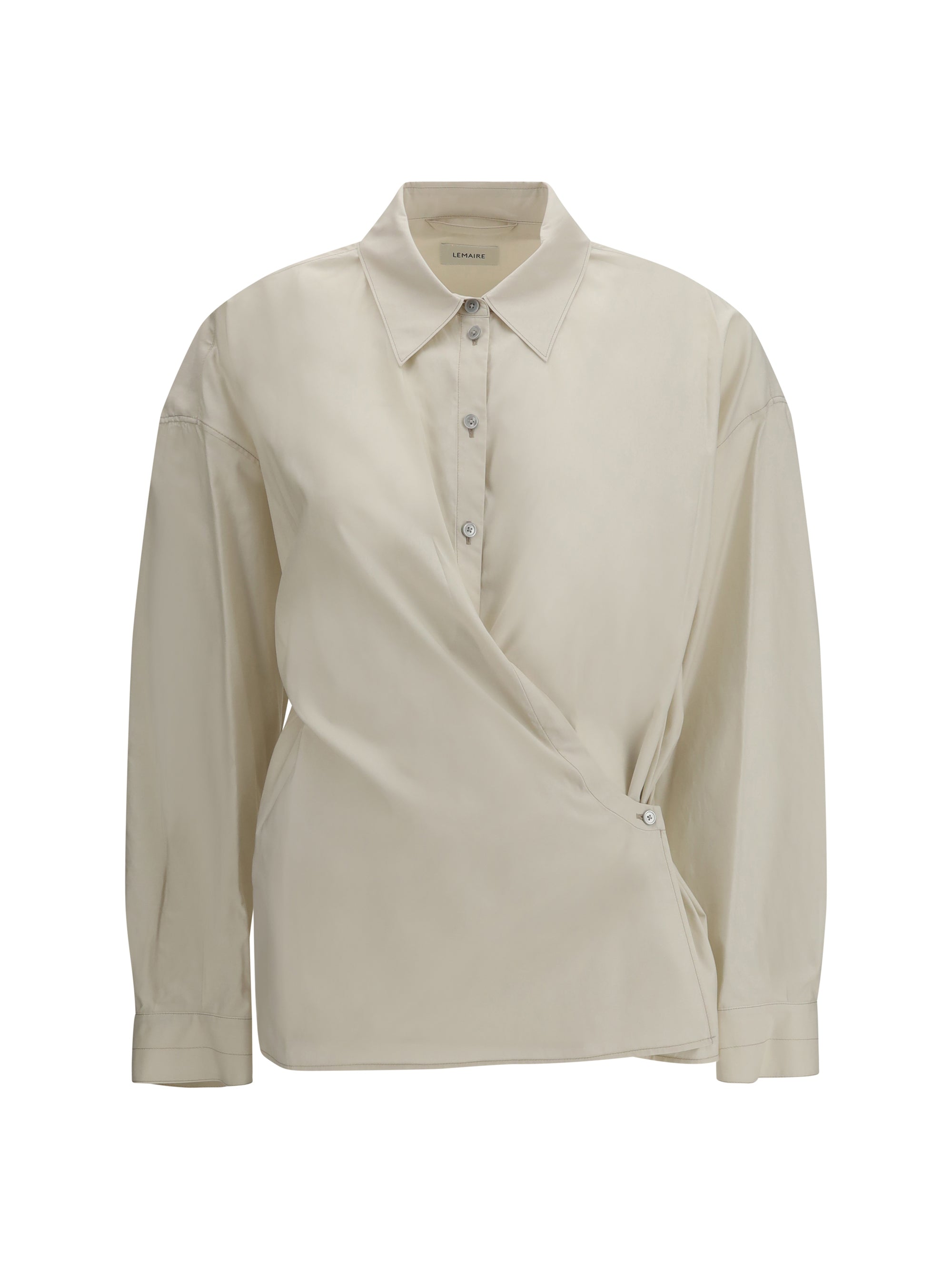Cotton-Silk Blend Shirt — White