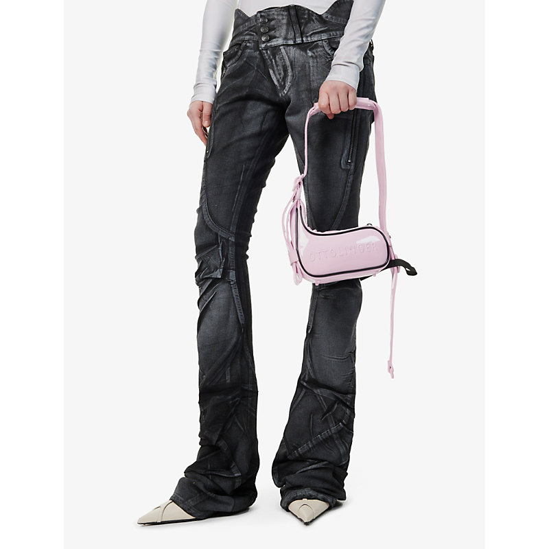 Womens Whisp Of Pink Puma x Branded Faux-leather Shoulder bag 