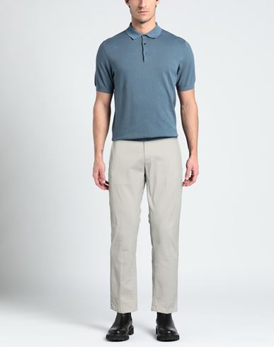 Man Pants Light grey Size 34 Cotton, Elastane
