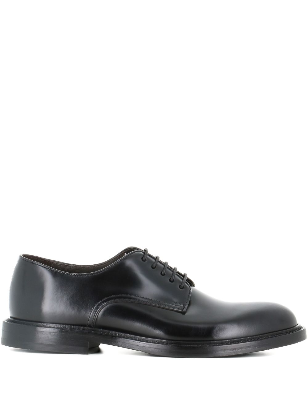 Leather derby shoes - Black