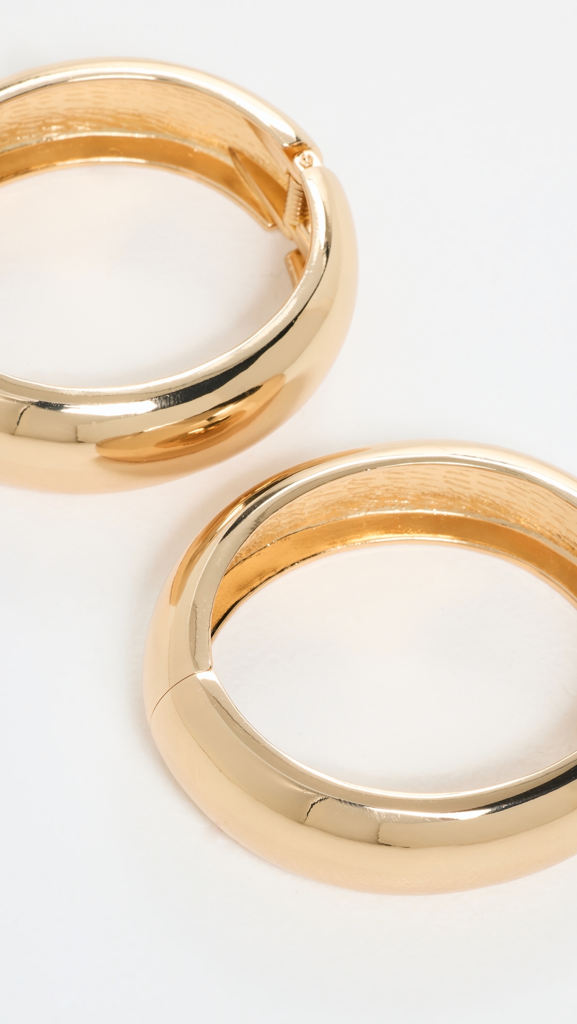 Double Tsuki Cuff Bracelets Gold One Size