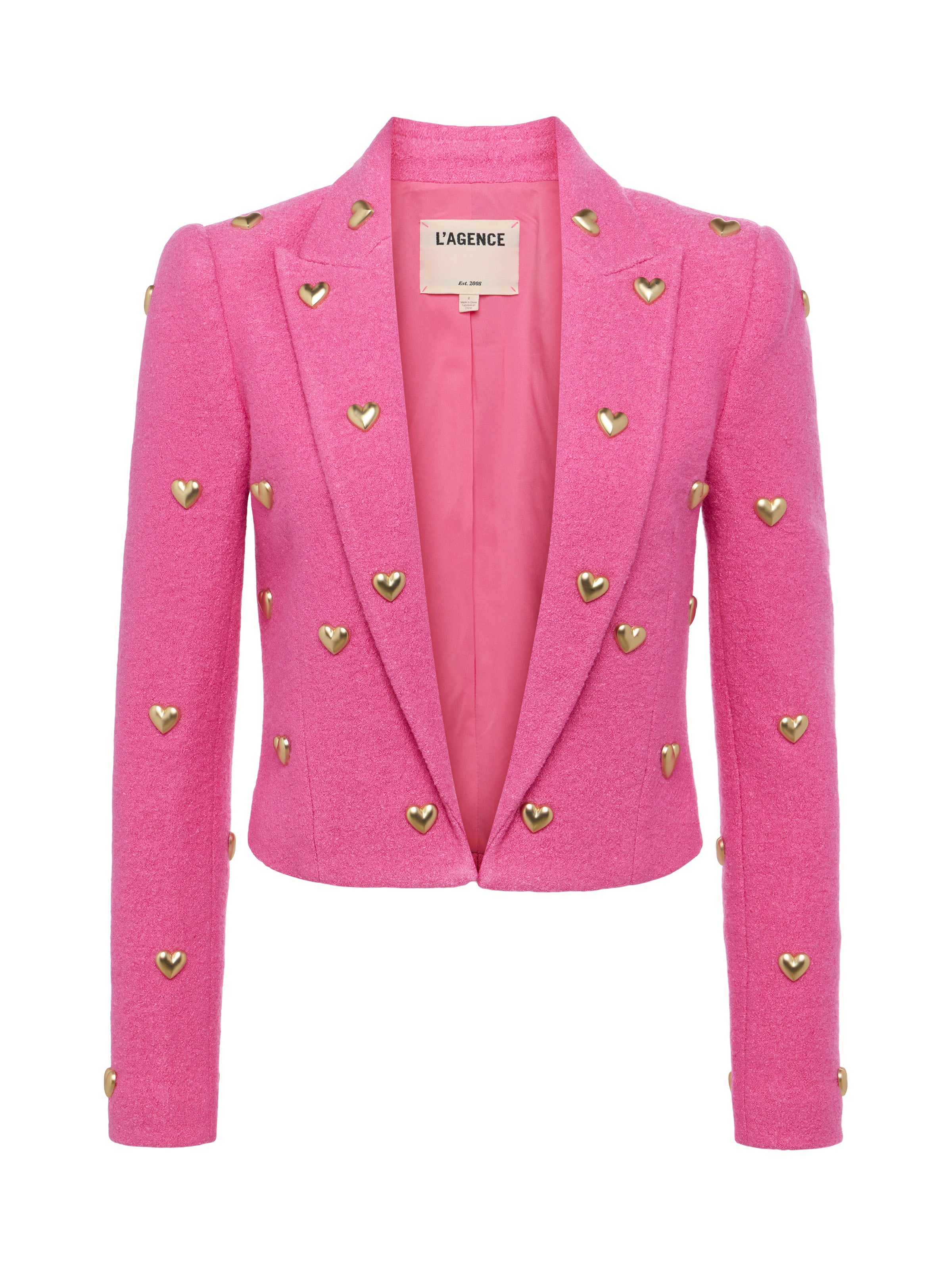 Jen Blazer In Pink/Gold