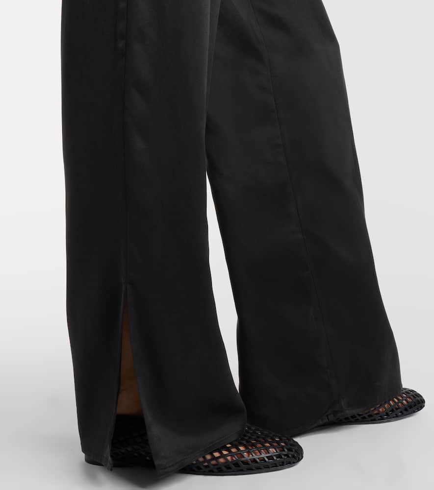 Loreto silk charmeuse wide-leg pants