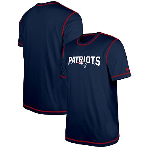 Men's Navy New England Patriots Third Down Puff Print T-Shirt