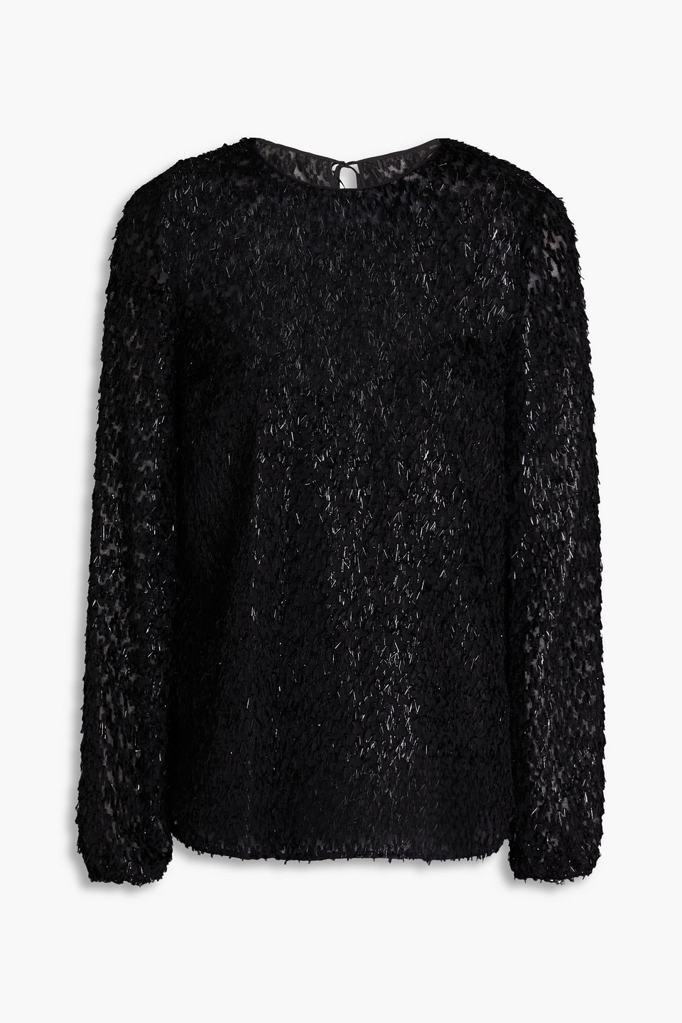 Fil coupé gauze blouse - Black - IT 40