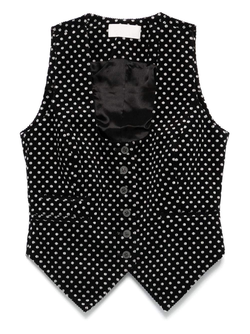 Nadia polka-dot waistcoat - Black