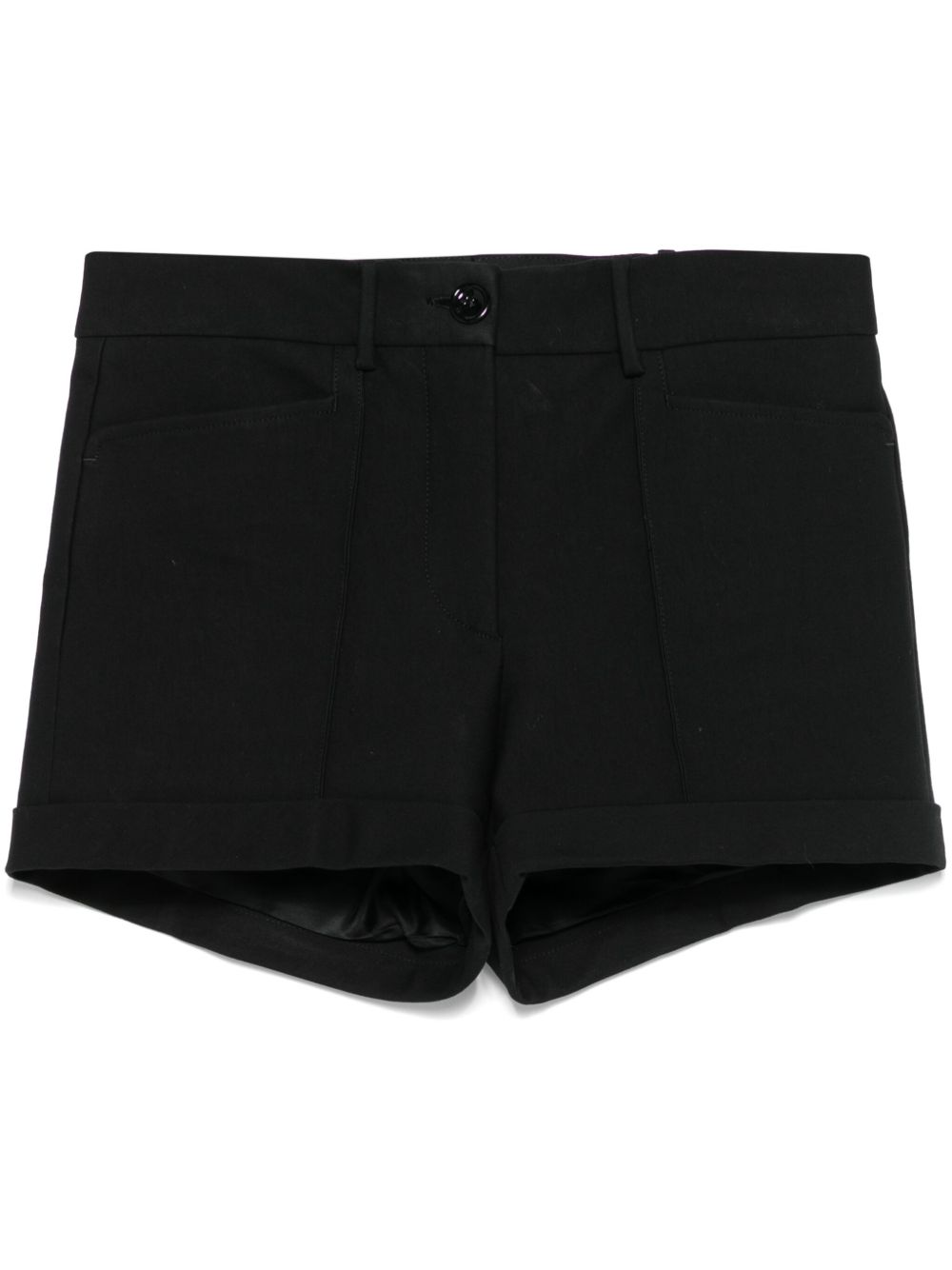 Raised-seam mini shorts - Black