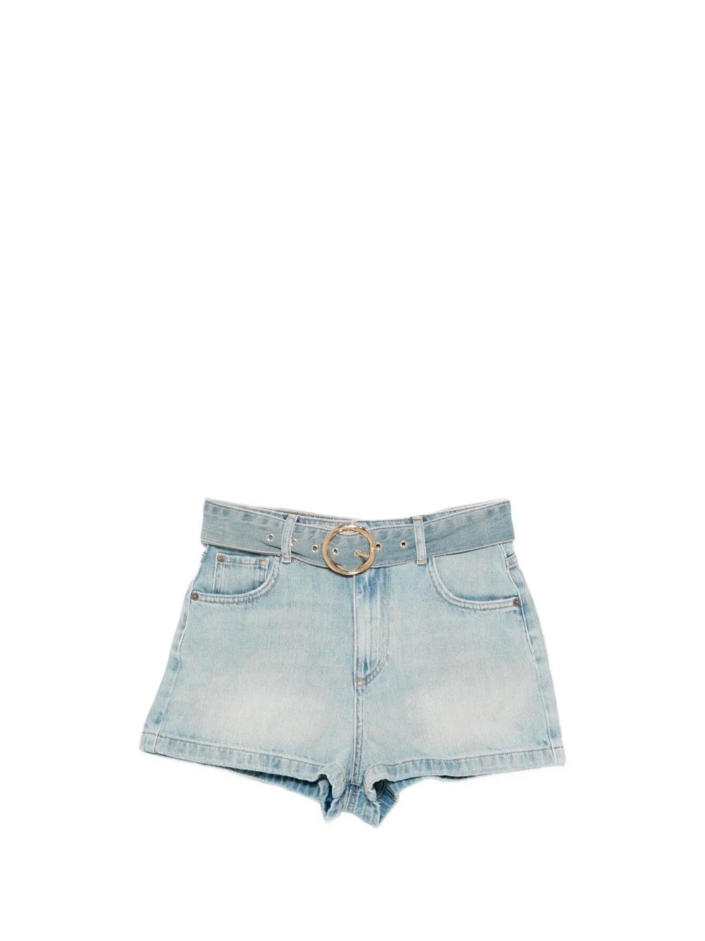 Denim Shorts With Belt