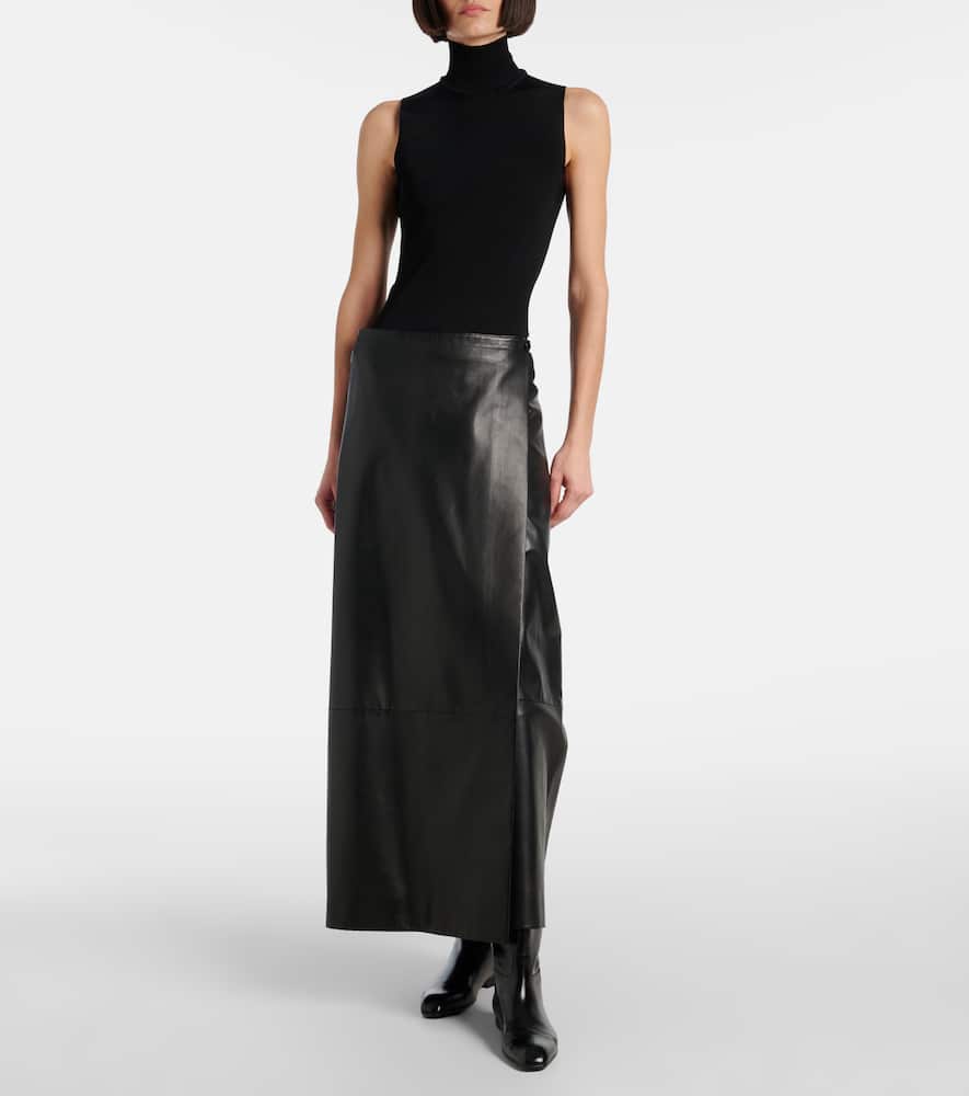 Benita ribbed-knit turtleneck top
