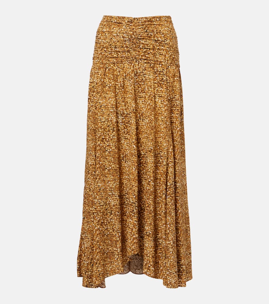Syana printed silk-blend maxi skirt