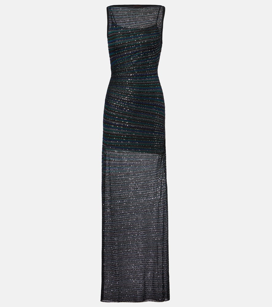 Semi-sheer maxi dress