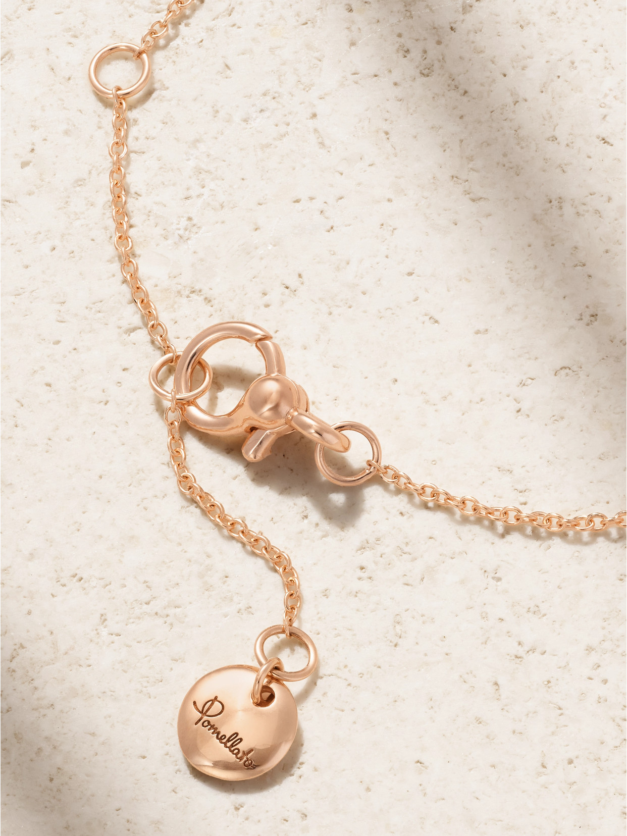 Together Rhodium-plated 18-karat Rose Gold Diamond Necklace - One size