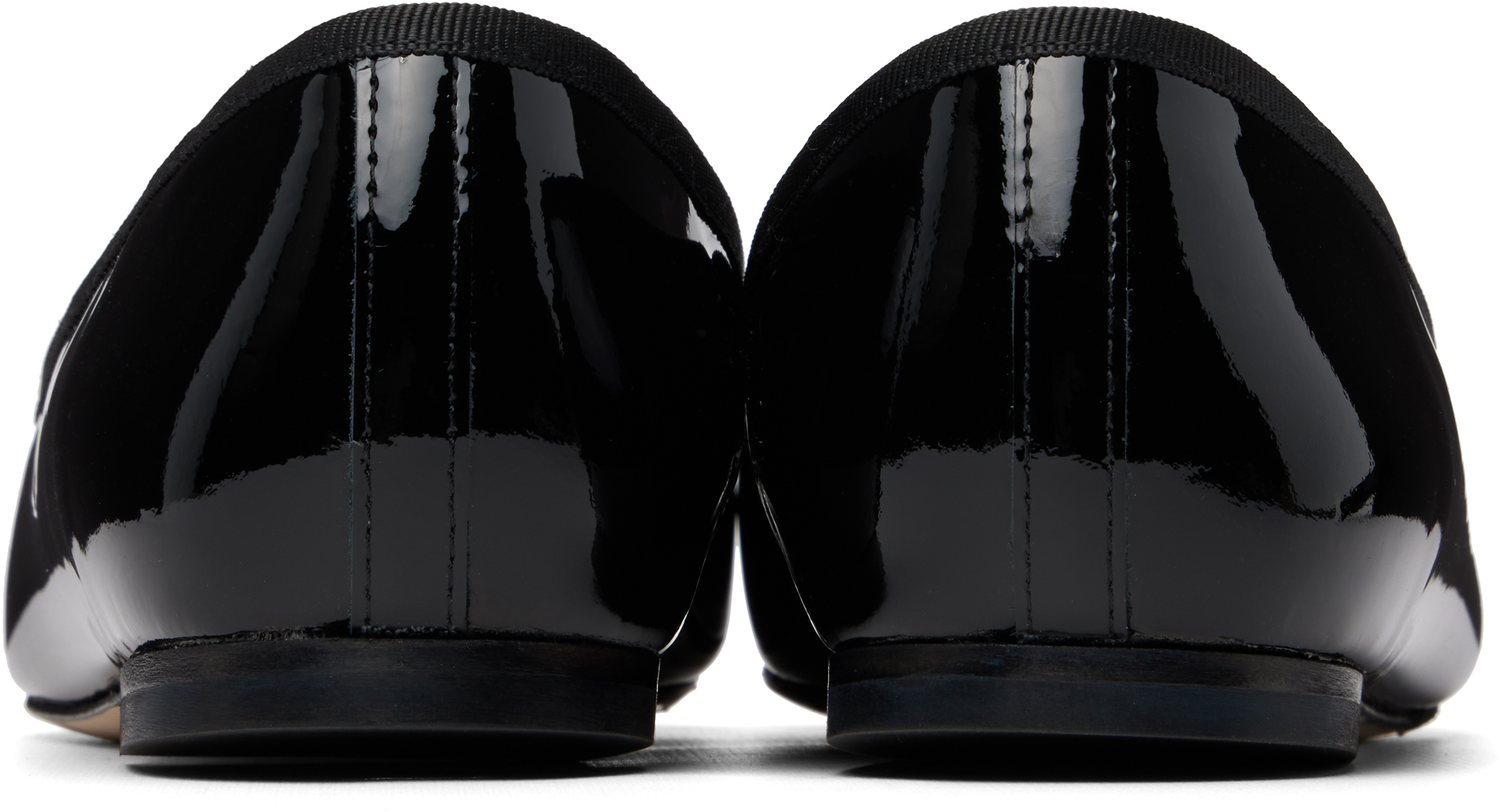 Black Cendrillon Pointed-Toe Ballerina Flats