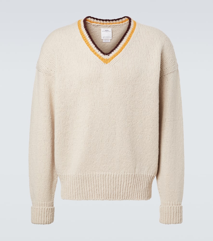 College wool and cashmere sweater