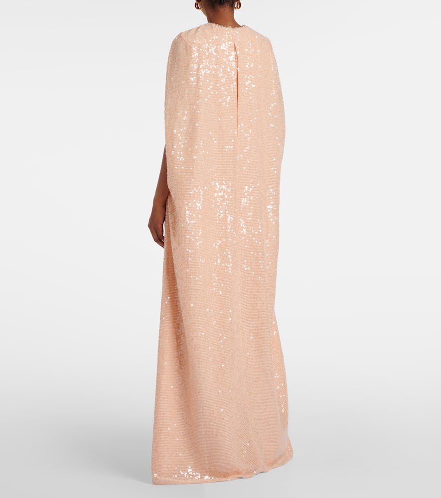 Sequined chiffon gown