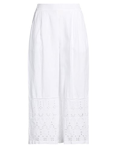 Woman Pants White Size 2 Linen
