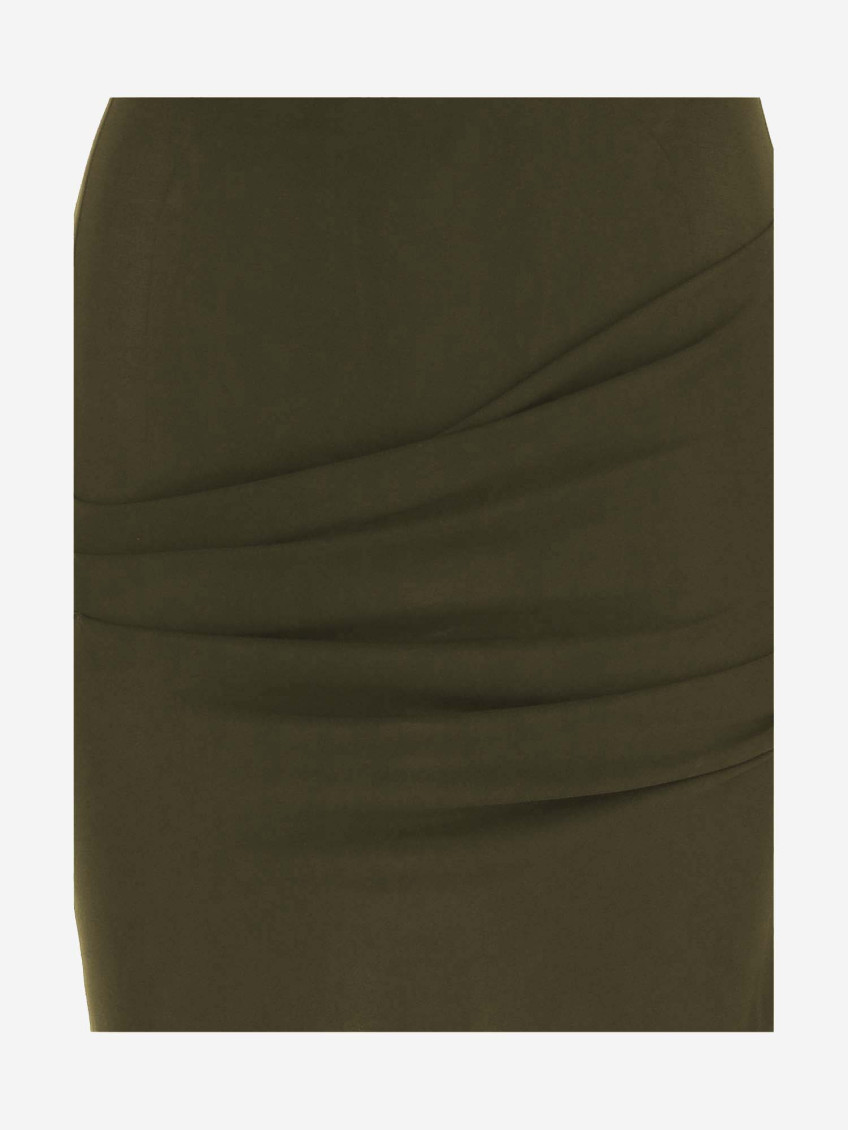 Jacquemus - one shoulder ruched fitted short sleeve dre