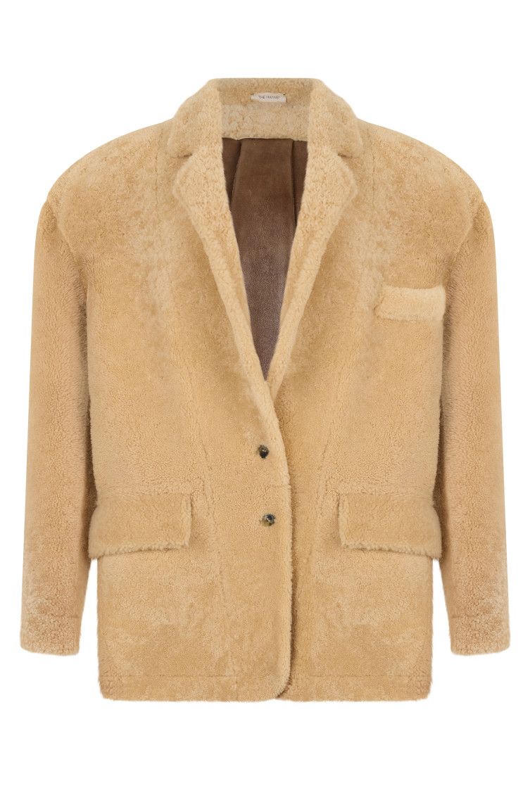 The Mannei - trasona blazer shearling effect design