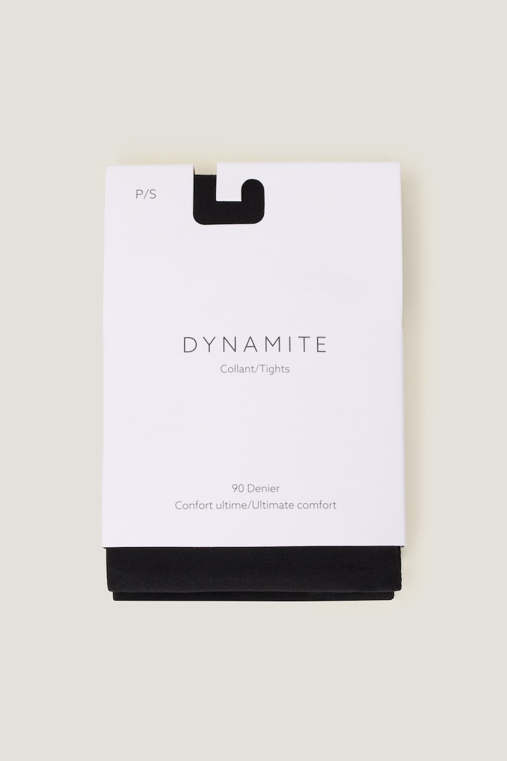 Opaque Basic Tights - Black - Women Clothing