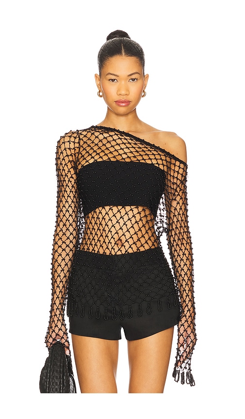 Lovers and Friends Bryna Off-shoulder Top in Black.  S. Also in L