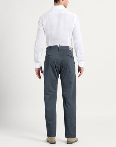 Man Pants Navy Size 28 Cotton, Elastane