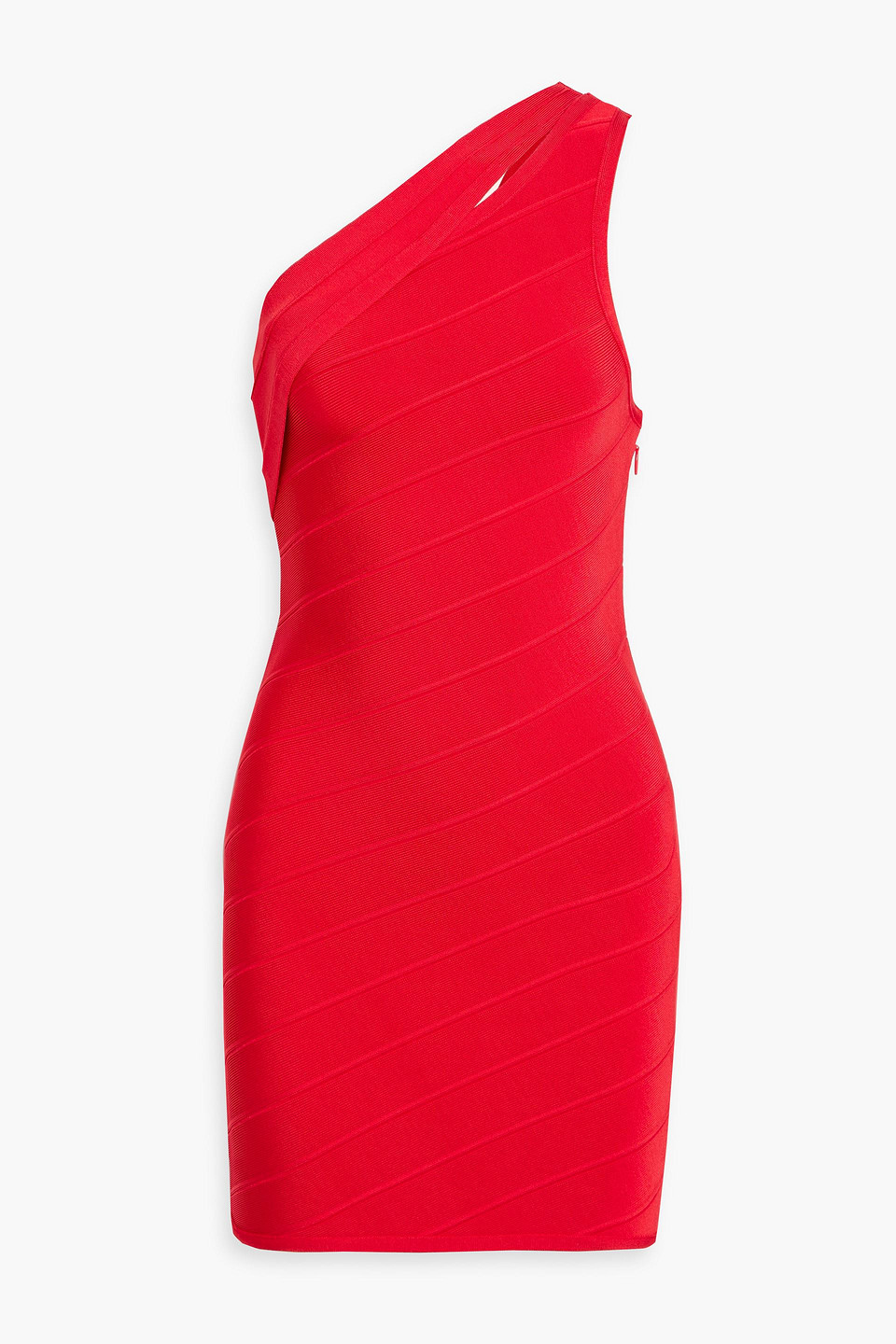 Molly one-shoulder bandage mini dress - Red - XS