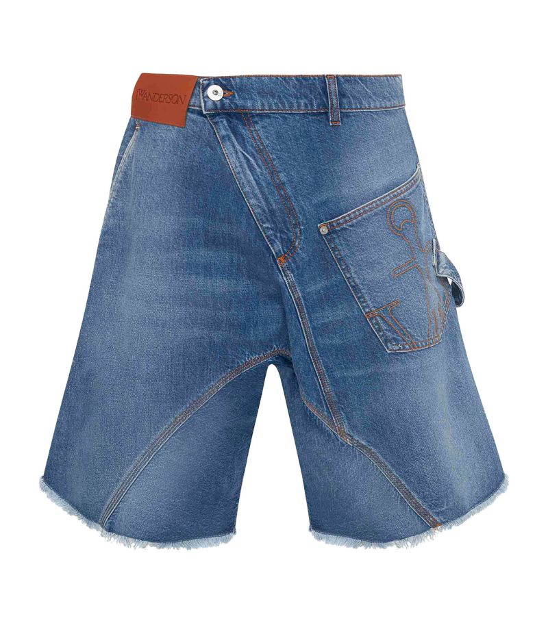 Denim Twisted Workwear Shorts