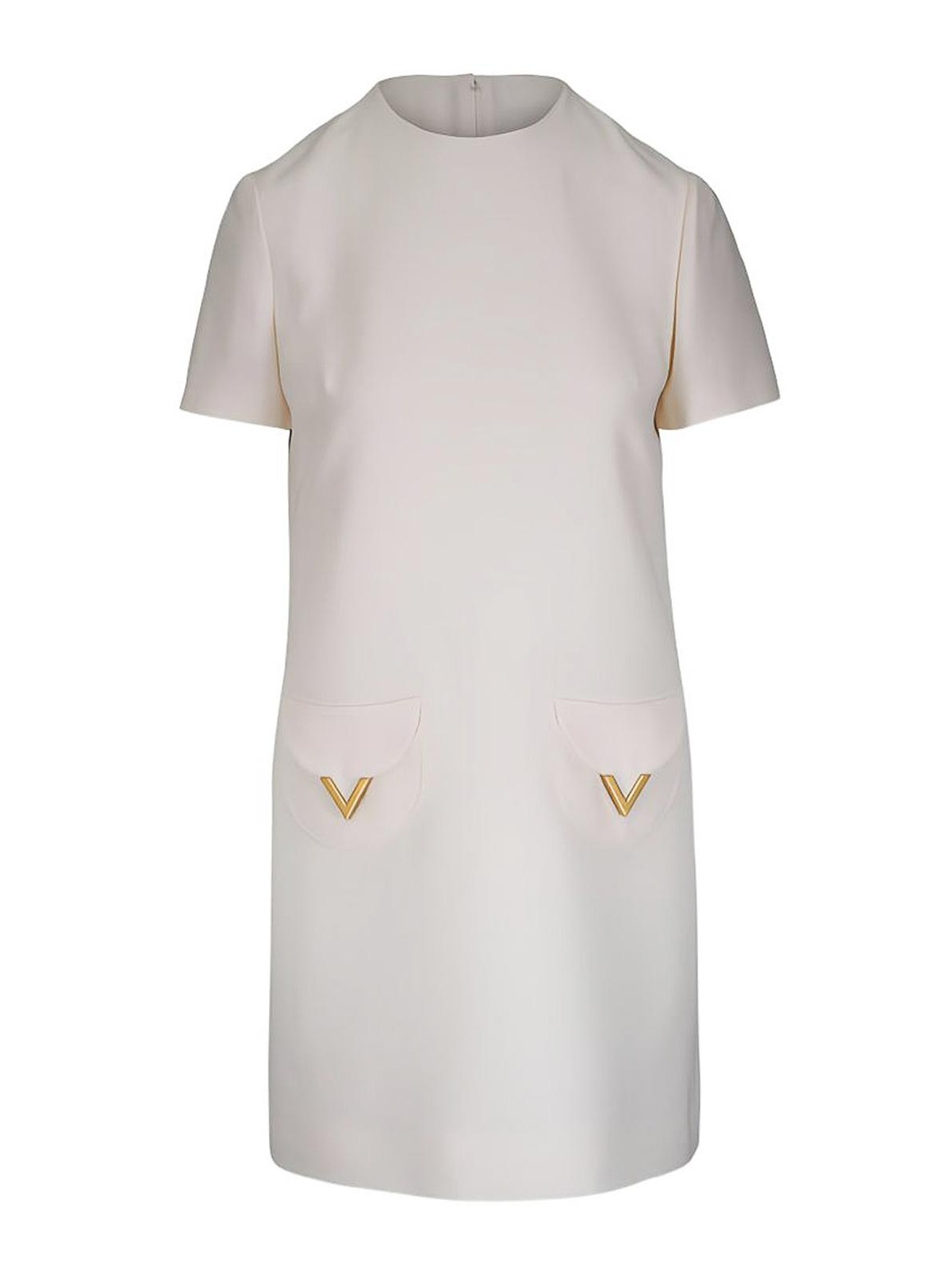 Vlogo Signature Wool And Silk Dress