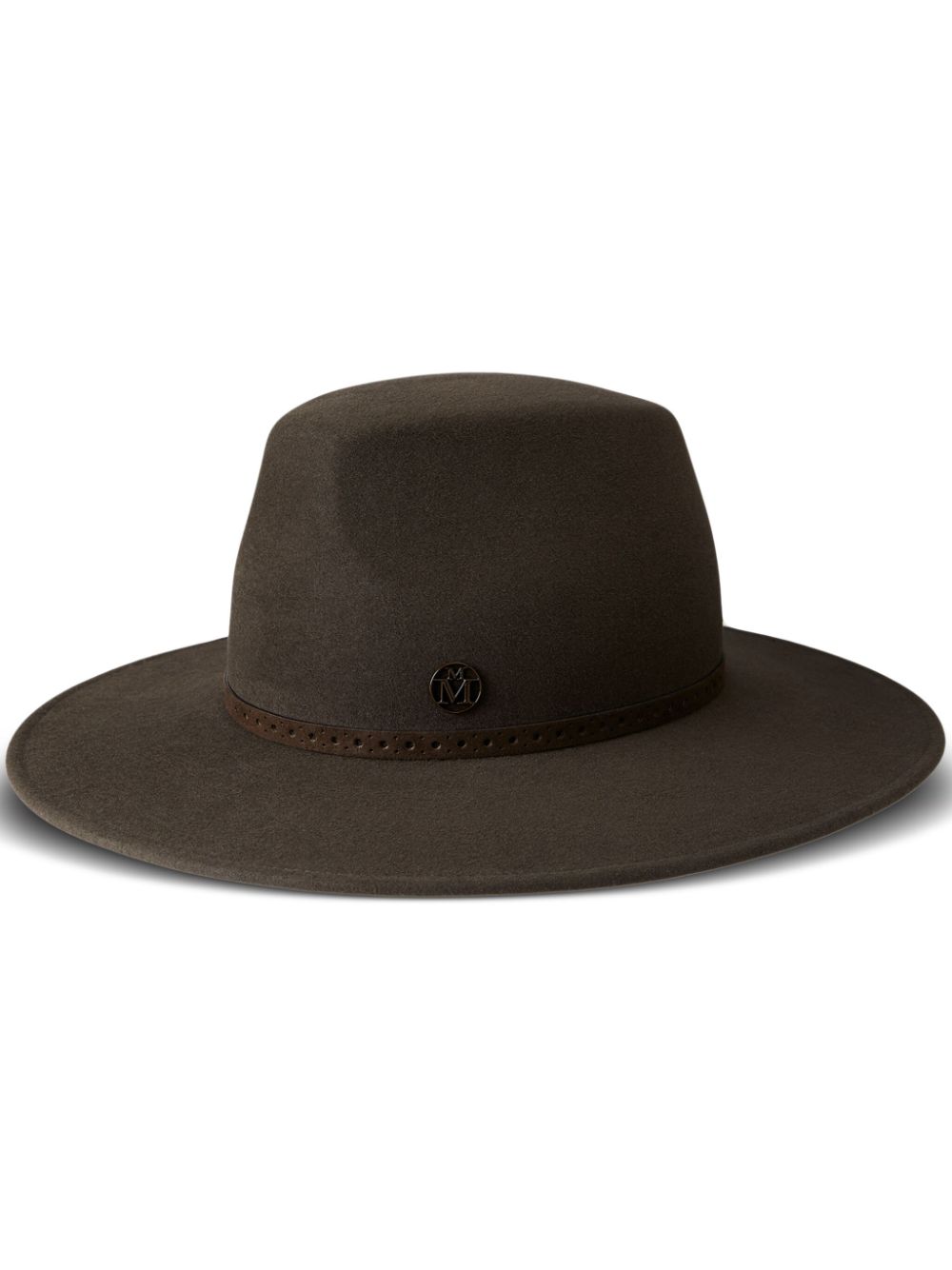 Kyra logo-plaque fedora - Brown